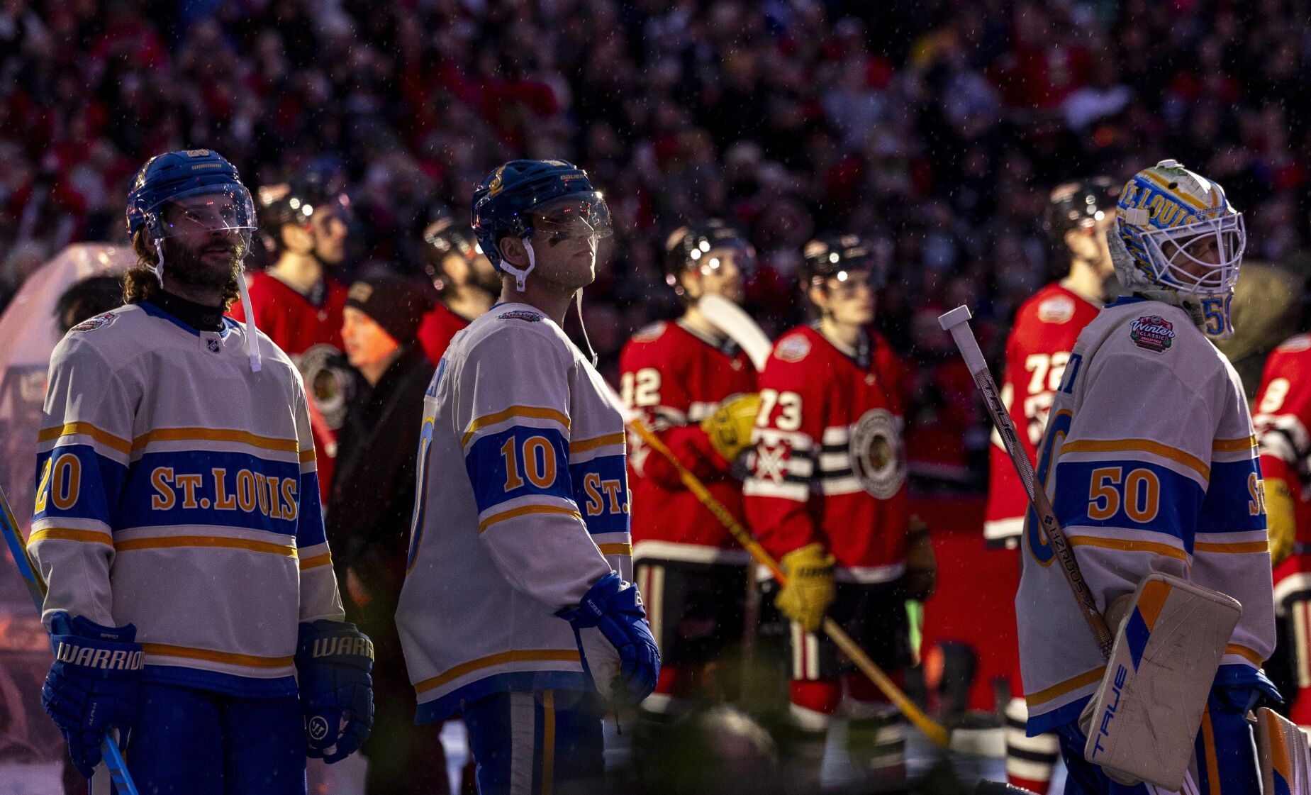 The Blues and Blackhawks take Wrigley Field for the Winter Classic